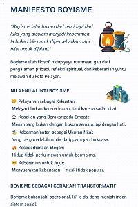 🖼️ Deskripsi Gambar Gambar ini menampilkan tiga elemen utama:  - 🕯️ Lentera menyala hangat di sisi kiri, melambangkan penerangan spiritual dan keberanian dalam kegelapan sosial. - 🧵 Benang biru dan jarum perak di tengah, melambangkan proses menyulam nilai dan menyatukan luka dengan harapan. - 🏙️ Siluet kota kecil di latar belakang, terdiri dari bangunan sederhana dengan atap hijau dan jendela biru, melambangkan sistem sosial baru yang melayani dan adil.